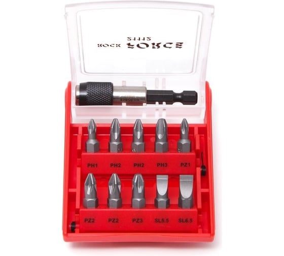 Изображение товара Набор вставок (11 пр; 1/4"DR; PH 1,2,3; PZ 1,2,3; SL 5.5, 6.5 мм) Rockforce RF-21112(1468)