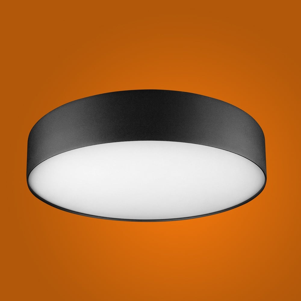 Изображение товара Потолочный светодиодный светильник iSVET 36Вт круглый накладной черный IP40