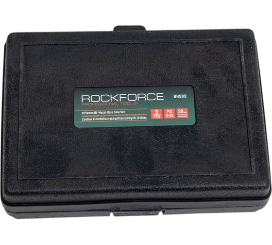 Изображение товара Набор кольцевых биметаллических пил HSS 9 предметов Rockforce RF-BHS09(29660)