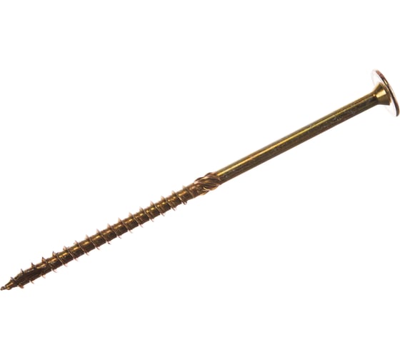 Изображение товара Саморез по дереву HIMTEX проф. желт. тарельчатая голова Torx 40 10x200 50 шт. 10200Wh