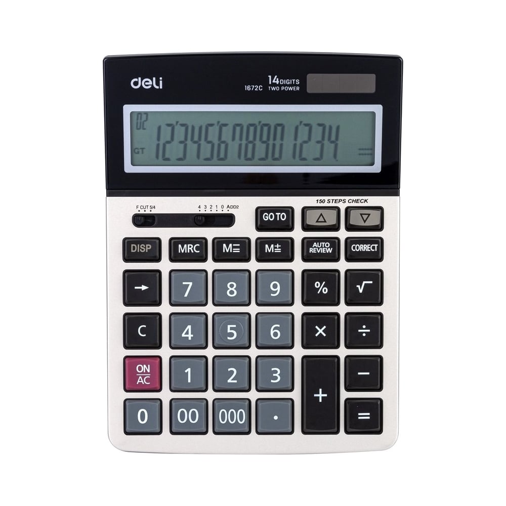 Настольный калькулятор DELI калькулятор настольный staff stf 888 12 200х150мм 12 разрядов двойное питание 250149