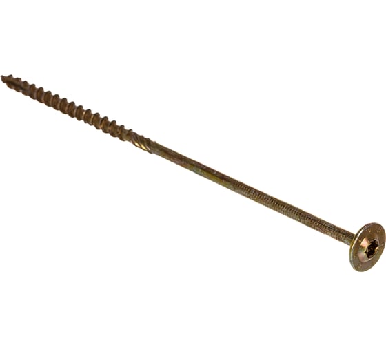 Изображение товара Саморез по дереву HIMTEX проф. желт. тарельчатая голова Torx 30 6x180 50 шт. 06180Wh