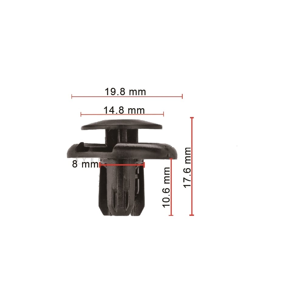 Изображение товара Клипса AVERS 91512SX0003 черная (50 шт)