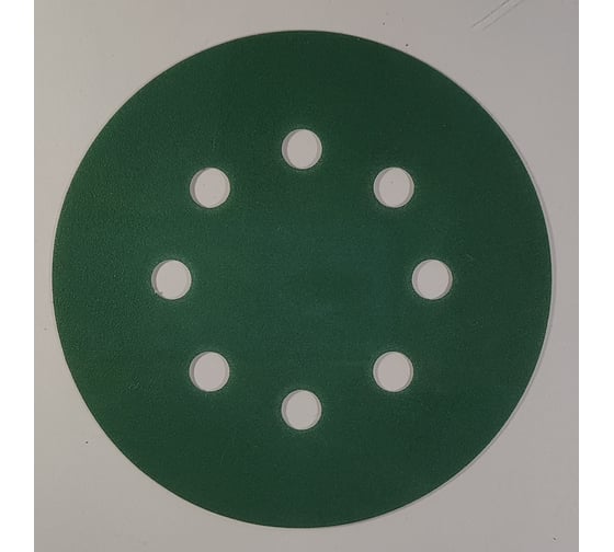Изображение товара Диск абразивный с липучкой DTC-Film (green) 125 мм, 8 отверстий, зерно P240, 10 шт BRUSHTEX 125G8-240