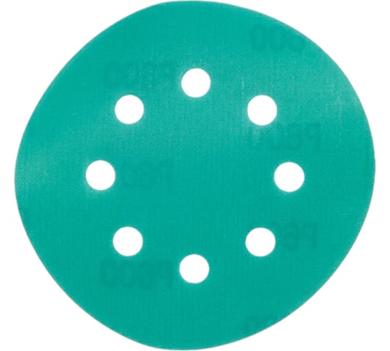 Изображение товара Диск абразивный с липучкой DTC-Film (green) 125 мм, 15 отверстий, зерно P600, 10 шт BRUSHTEX 125G8-600