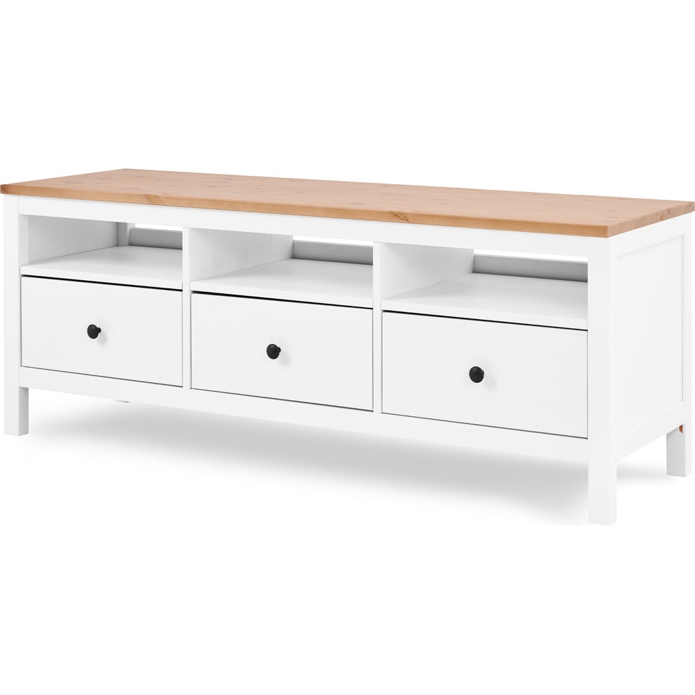 Изображение товара ТВ-тумба Лузалес КЫМÖР 148х57х47 белая светло-коричневая