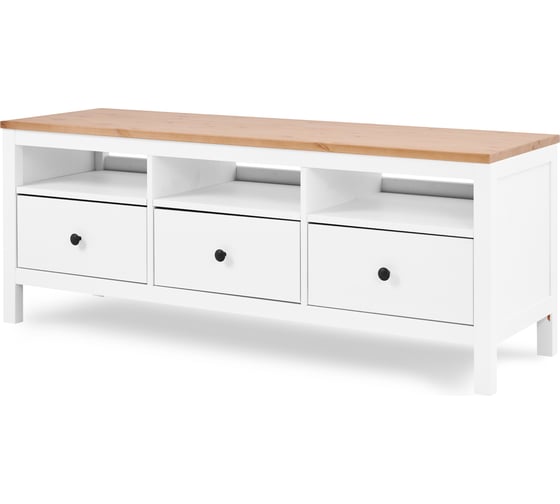 Изображение товара ТВ-тумба Лузалес КЫМÖР 148х57х47, белый/светло-коричневый 5031150211