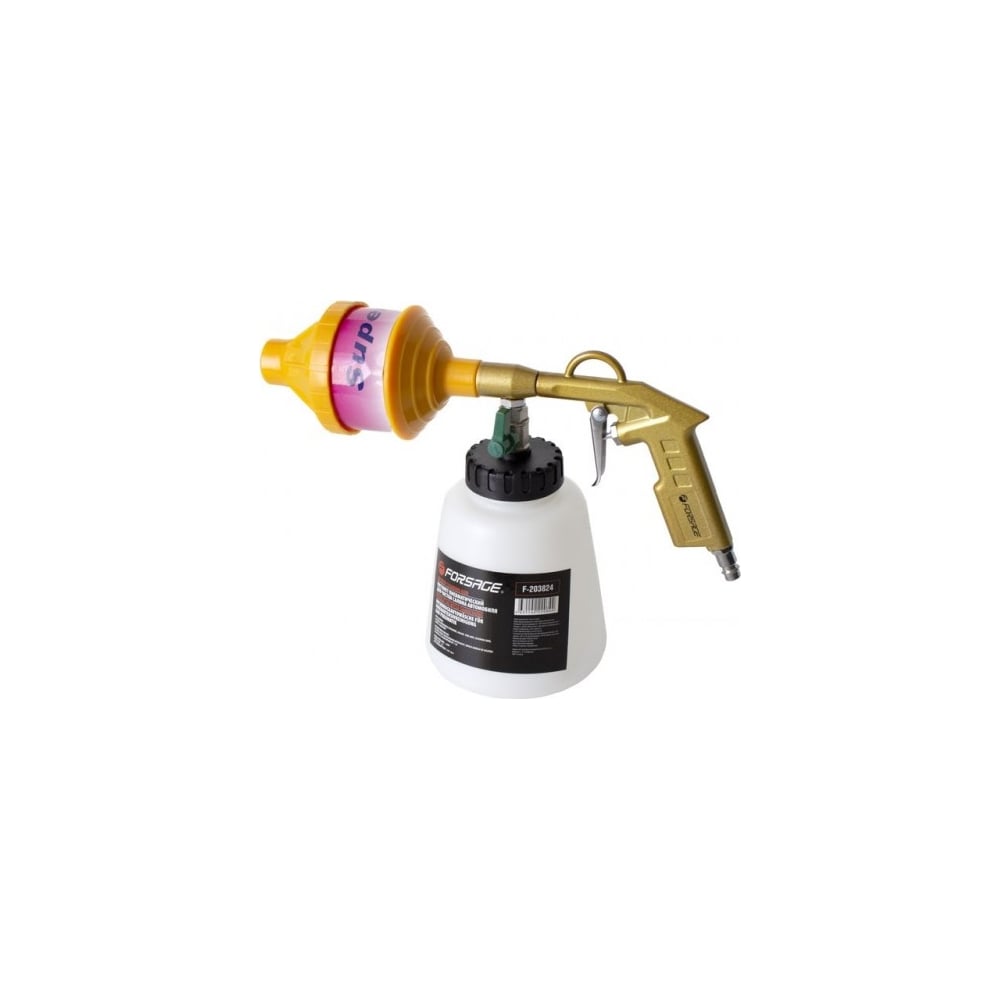 Изображение товара Пневматический пистолет для химчистки салона автомобиля с насадкой-пеногенератором Forsage Tornado F-203824(48813)