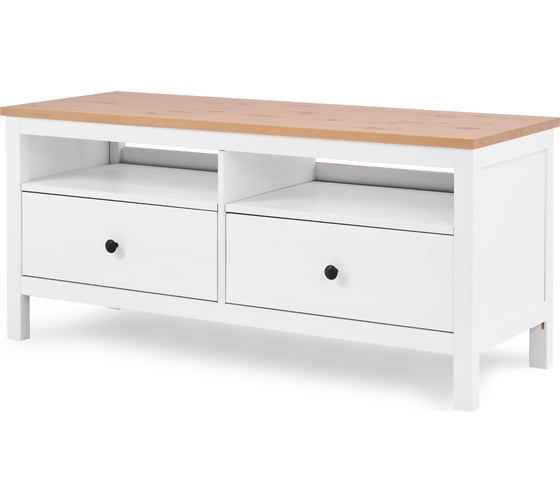 Изображение товара ТВ-тумба Лузалес КЫМÖР 124х57х47, белый/светло-коричневый 5031150111