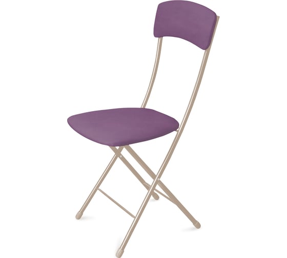 Изображение товара Складной стул Nika ССН2/9 морозный сливовый/бежевый металлик