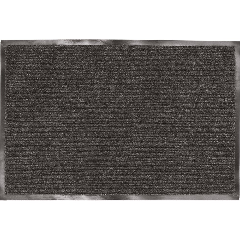 Входной ворсовый влаго-грязезащитный коврик ЛАЙМА фермуар пришивной прямоугольник с креплениями 20 × 6 см серебряный