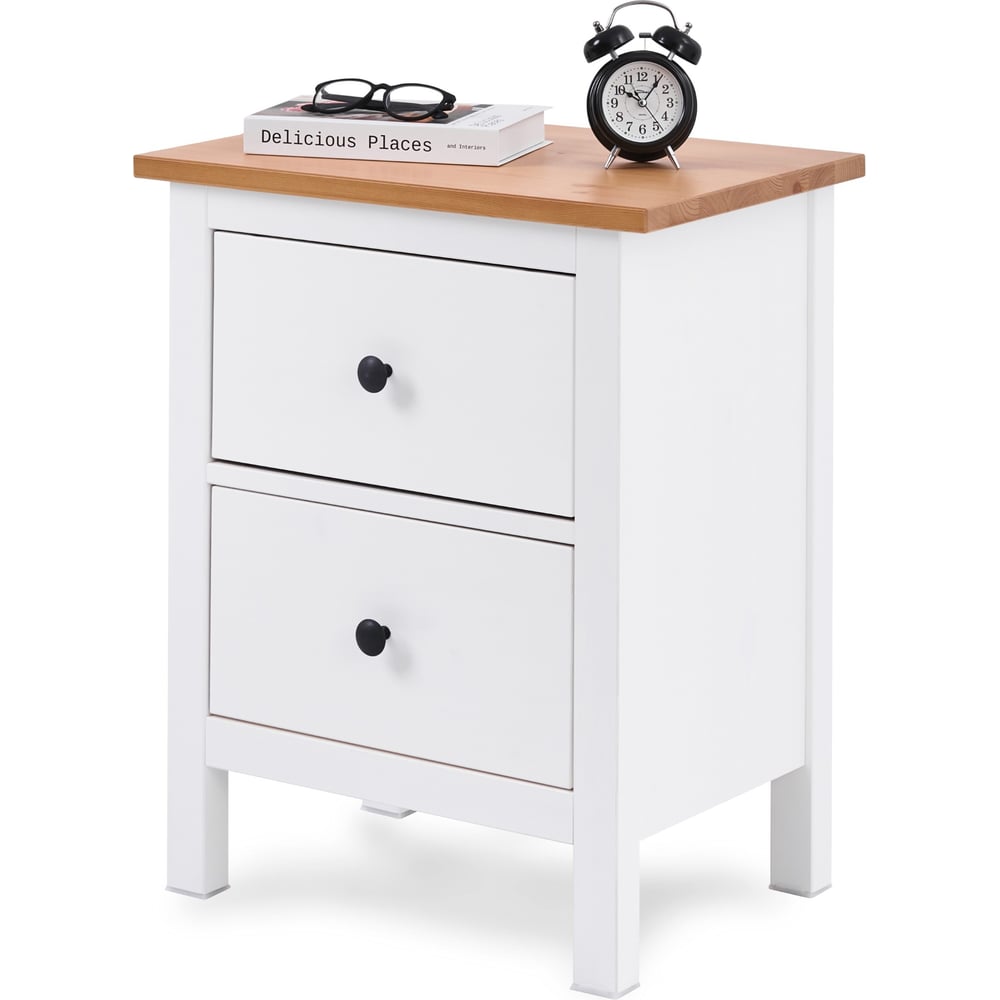 Изображение товара Прикроватная тумба Лузалес КЫМÖР 54х66х38 из массива сосны белая