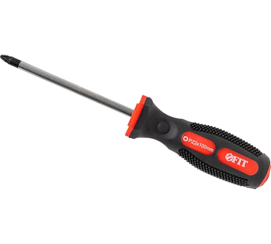 Изображение товара Отвертка FIT IT Универсал CrV сталь, прорезиненная ручка, Профи 6 х 100 мм РZ2 55154