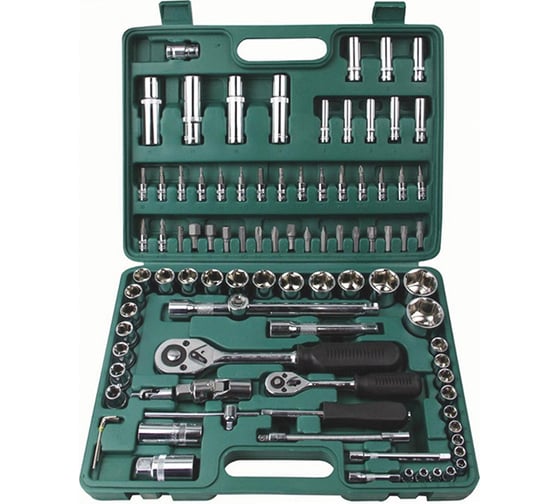 Изображение товара Автомобильный набор инструмента FIT 94 шт. CrV 1/2+1/4 65214