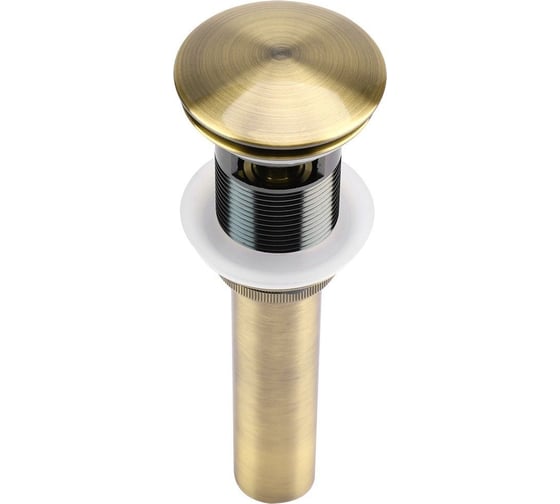 Изображение товара Выпуск для раковины Bauedge BAU слив click-clack, донный клапан, автоматический выпуск для мойки в ванную, бронза BX0004