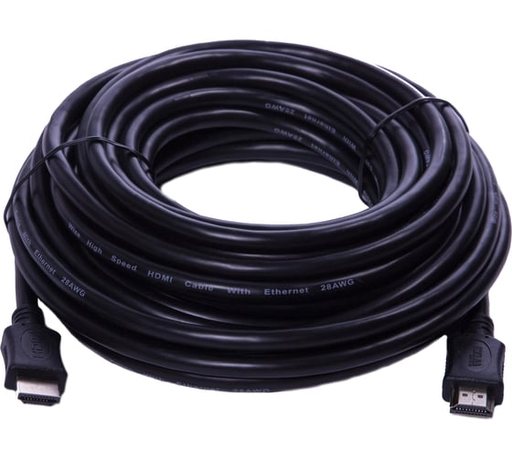 Изображение товара Кабель hdmi Wize c-hm-hm-15m 15 м, v.2.0, 19m/19m, 4k/60 hz 4:2:0/30 hz 4:4:4 ethernet, позолоченные разъемы, экран, черный, пакет 121637