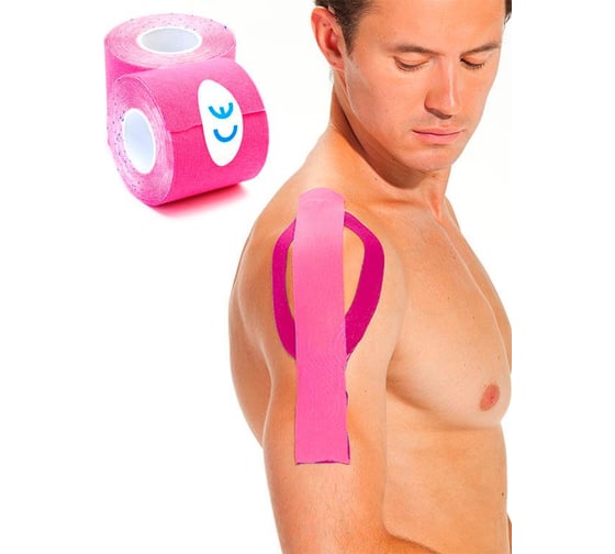 Изображение товара Кинезио тейп BRADEX 5мx5см, розовая SF 0189