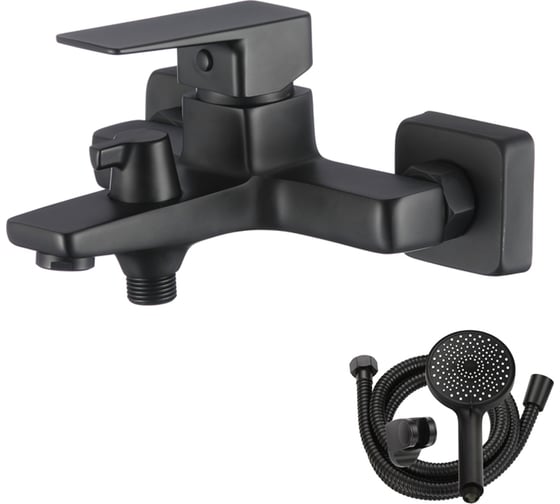 Изображение товара Смеситель для ванны Wesnaart narcis, черный NAR06-310BL-25201