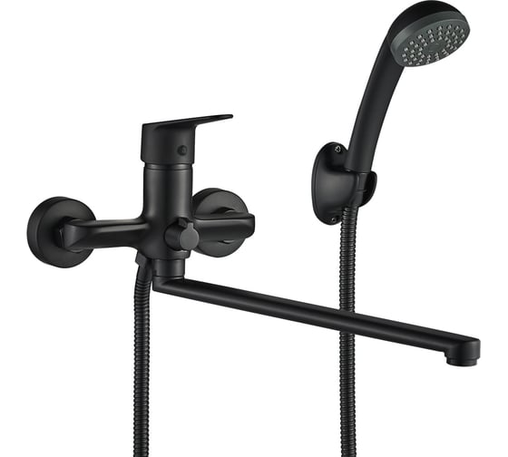 Изображение товара Смеситель для ванны с длинным изливом Wesnaart NOVA, черный NOV03-320Black