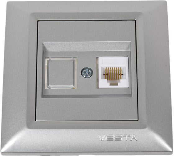 Изображение товара Розетка Metronex Electric Roma Silver для сетевого кабеля LAN FRZ00010123SRM