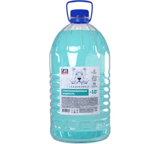 Изображение товара Стеклоомывающая незамерзающая жидкость Fox Chemie -10 С, с ароматом снежный лайм, 3.9 л H10-ТSL