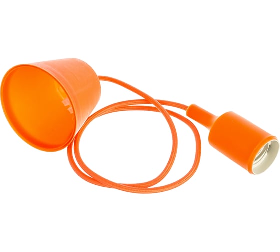Изображение товара Подвес с патроном Smartbuy E27, 1 м, оранжевый SBE-CLHE27s-o