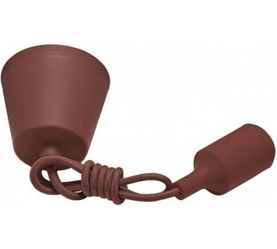 Изображение товара Подвес с патроном Smartbuy E27, 1 м, коричневый SBE-CLHE27s-br