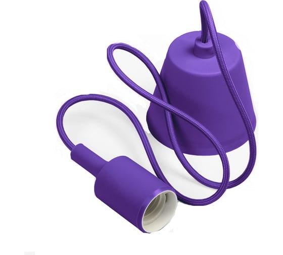 Изображение товара Подвес с патроном Smartbuy E27, 1 м, фиолетовый SBE-CLHE27s-p