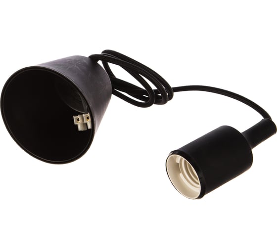 Изображение товара Подвес с патроном Smartbuy E27, 1 м, черный SBE-CLHE27s-b