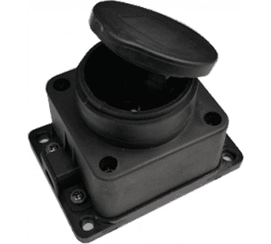 Изображение товара Настенная розетка с защитной крышкой Smartbuy каучуковая 230В, 2P+PE, 16A, IP44 SBE-16-1-00-R