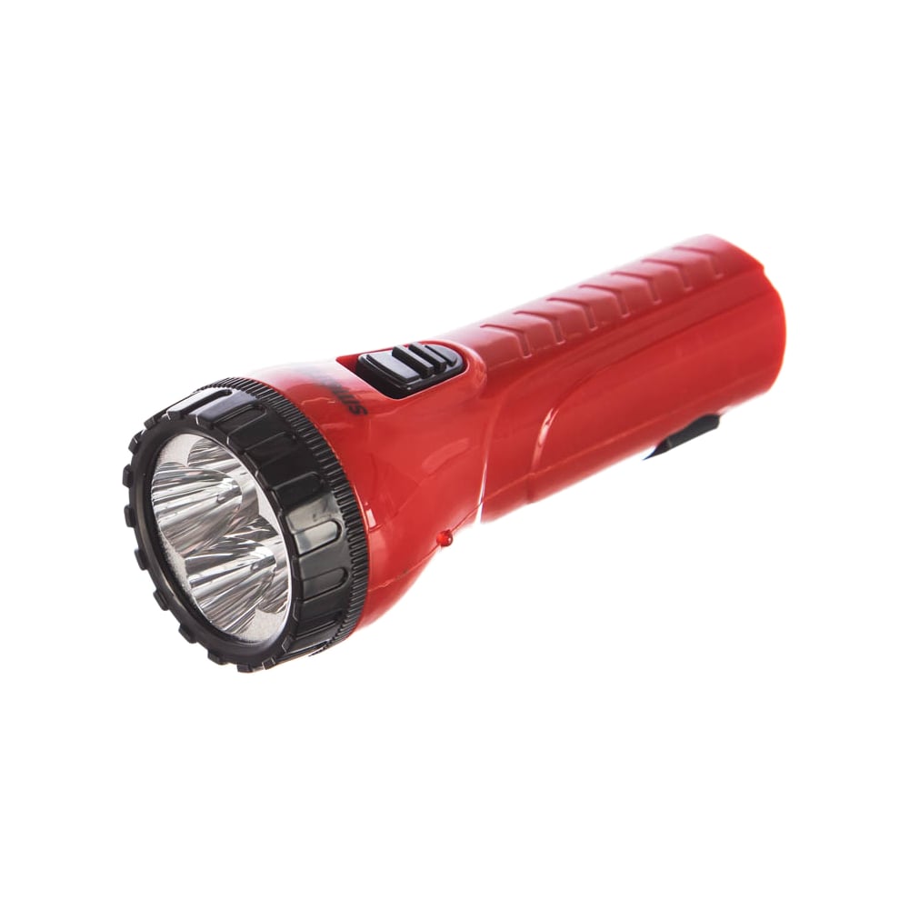 фото Аккумуляторный светодиодный фонарь smartbuy 4 led с прямой зарядкой, красный sbf-93-r
