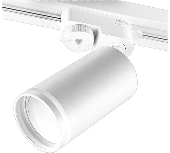 Изображение товара Трековый светодиодный поворотный светильник (спот) iSVET на шинопровод, led трек для лампочки GU10, белый с полосой TRK-101-3-4