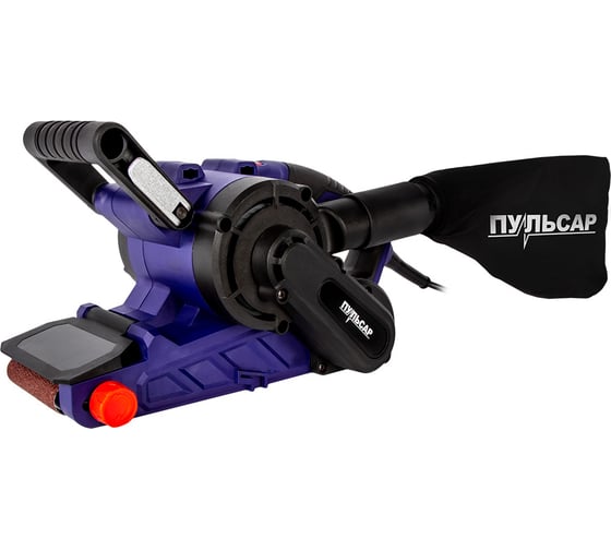 Изображение товара Ленточная шлифмашина Пульсар ЛШМ 1100С, 1100 Вт, лента 76x533 мм, 120-380 м/мин, струбцины, 4.1 кг 916-585