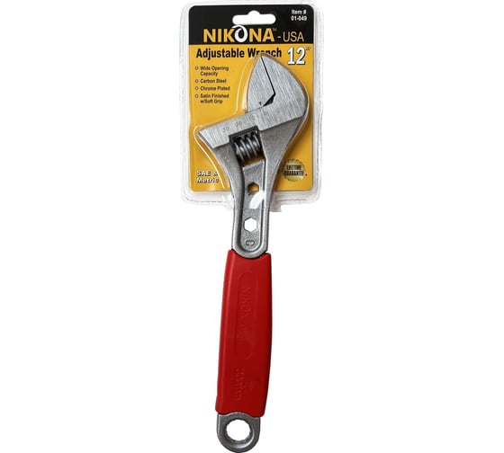 Изображение товара Разводной ключ NIKONA 300 мм с эргономической ручкой 01-049
