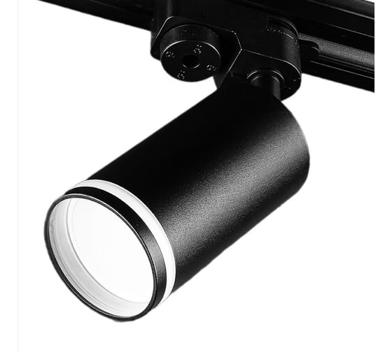 Изображение товара Трековый светодиодный поворотный светильник (спот) iSVET на шинопровод, led трек для лампочки GU10, черный с полосой TRK-101-4-4