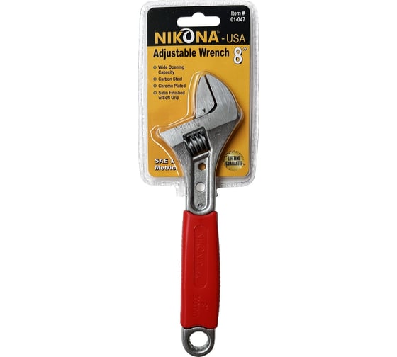 Изображение товара Разводной ключ NIKONA 210 мм с эргономической ручкой 01-047