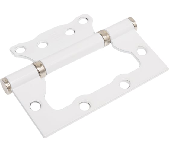 Изображение товара Стальная петля Ренц 100х75х2.5, без врезки, 2 подшипника, без колпачка, супер белый/хром блестящий, 2 шт. IN100-2BB FH SW/CP безВР (2шт)