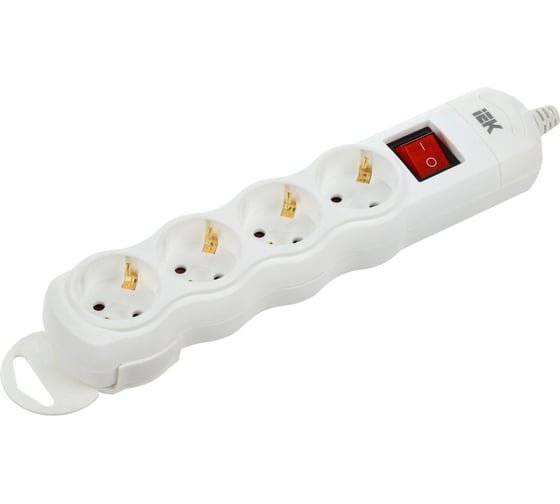 Изображение товара Переносная разборная розетка IEK с выключателем РПР04в 4 места WYP10-D-KP-16-04-ZKS-K01