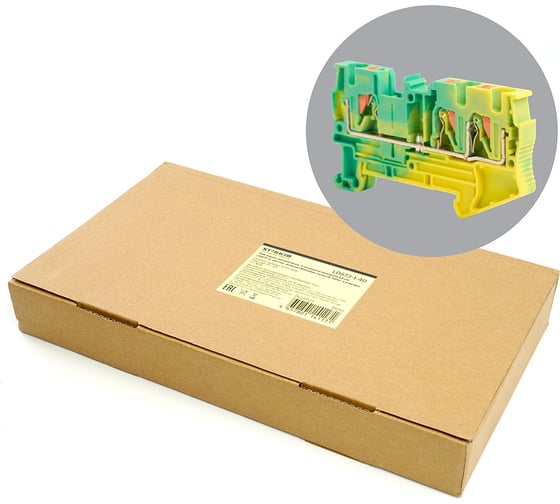 Изображение товара Пружинный 3-проводной проходной зажим STEKKER ЗНИ - 4 ,jxb pt 4 tw , желтый, зеленый ld573-1-40, 49260