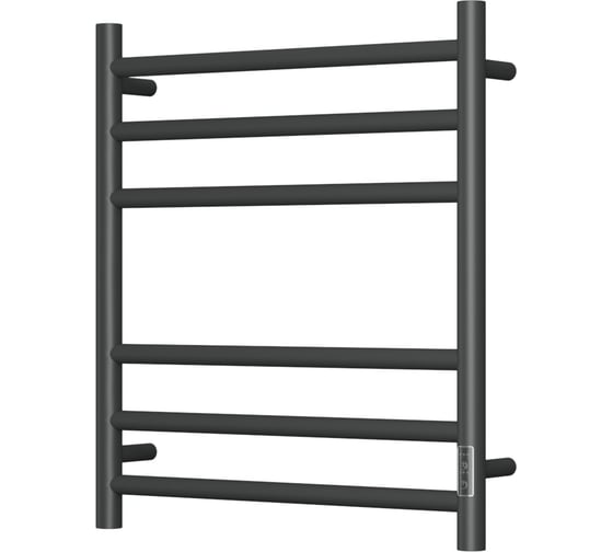 Изображение товара Электрический полотенцесушитель Bauedge BAU Stil 50x60, 6 планок, универсальный, черный матовый RAL 9005 DB-0046