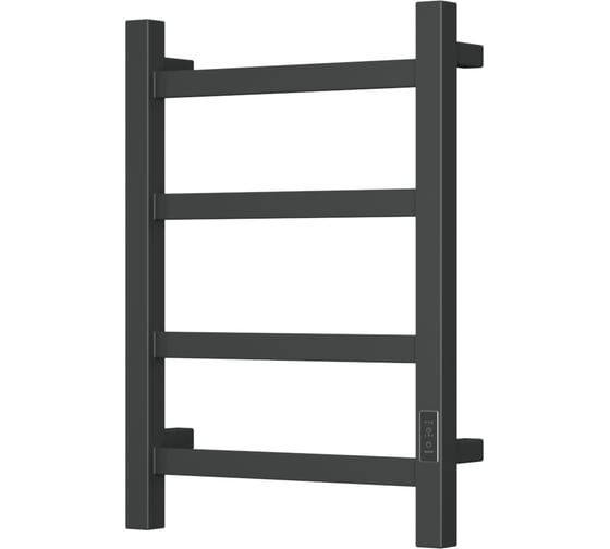 Изображение товара Электрический профильный полотенцесушитель Bauedge BAU Hotel 40x60, 4 планки, универсальный, черный матовый RAL 9005 DB-0018