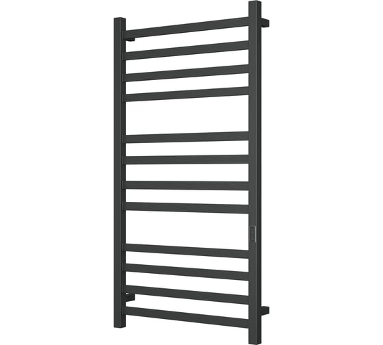 Изображение товара Электрический профильный полотенцесушитель Bauedge BAU Hotel 60x120, 12 планок, универсальный, черный матовый RAL 9005 DB-0009