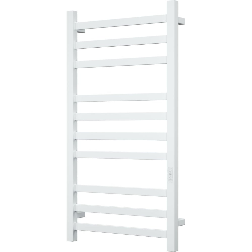 Изображение товара Электрический профильный полотенцесушитель Bauedge BAU Hotel 50x100, 10 планок, универсальный, белый полуматовый DB-0010