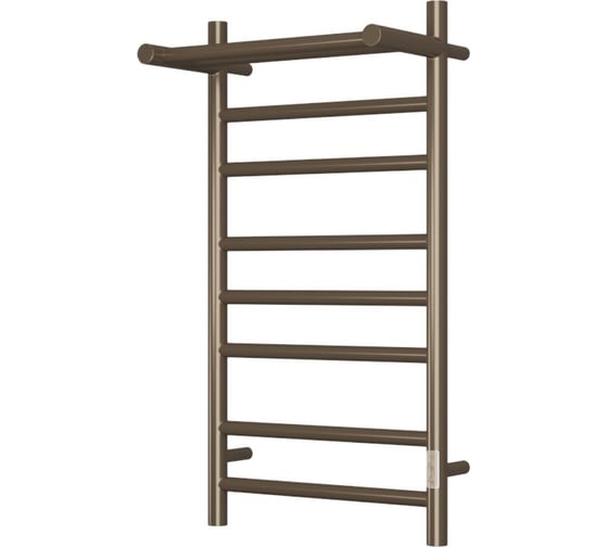 Изображение товара Электрический полотенцесушитель с полкой Bauedge BAU Stil Shelf 40x80, 7 планок, универсальный, антикварная бронза DB-0021