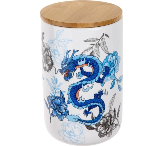 Изображение товара Банка для сыпучих продуктов PERFECTO LINEA керамическая 1000 мл, серия BLUE DRAGON 34-721000