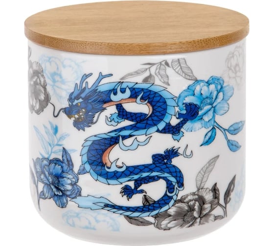 Изображение товара Банка для сыпучих продуктов PERFECTO LINEA керамическая 500 мл, серия BLUE DRAGON 34-722500