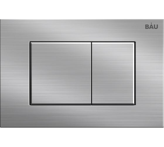 Изображение товара Кнопка смыва Bauedge BAU Stil антивандальная для системы двойного слива, нержавеющая сталь сатин Q00009