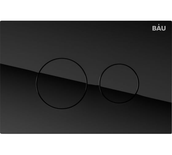 Изображение товара Кнопка смыва Bauedge из стекла BAU Dream дизайнерская, черная Q00011