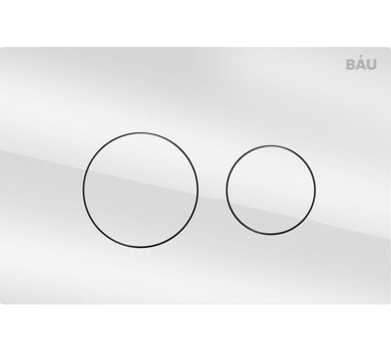 Изображение товара Кнопка смыва Bauedge из стекла BAU Dream дизайнерская, белая Q00010
