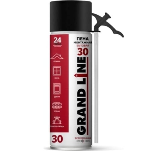 Изображение товара Монтажная бытовая пена Grand Line 30 всесезонная, 500 мл 362459